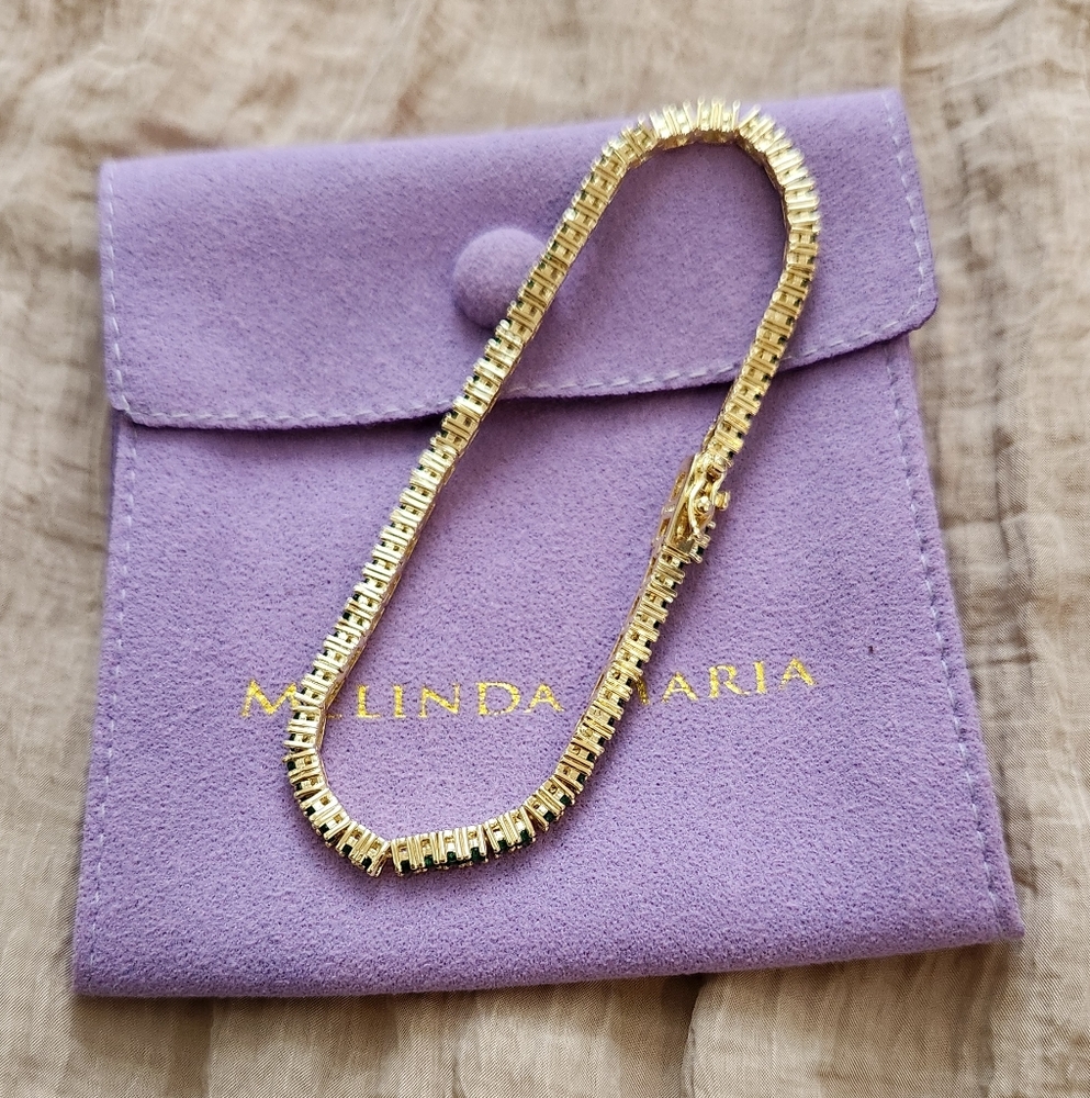 Melinda Maria Emerald Tennis Bracelet [NWT!]